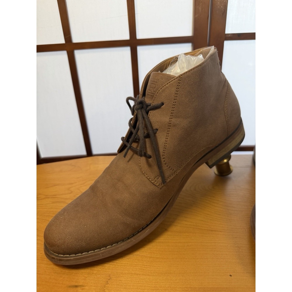 New Hawker Rye Brown Faux Leather Chukka Boots Shoes Men's 10 M